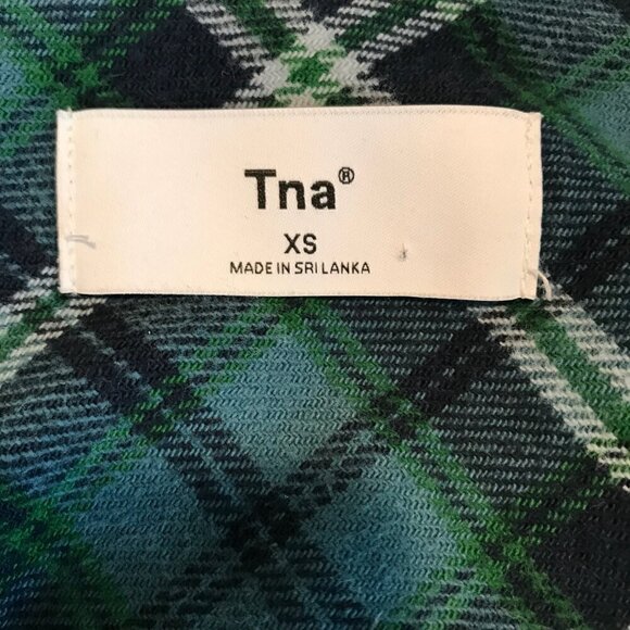 NWOT Aritzia TNA  Oversized 100% Organic Cotton Plaid Shacket Size XS - Picture 7 of 9